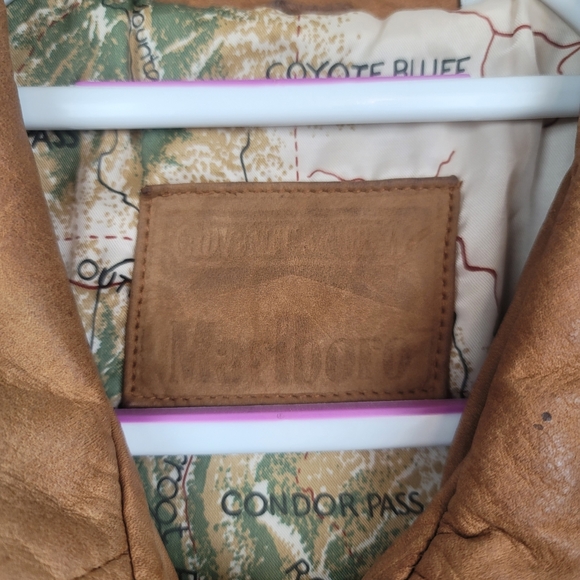 Vintage Marlboro Tan Leather Jacket size S - Picture 2 of 12